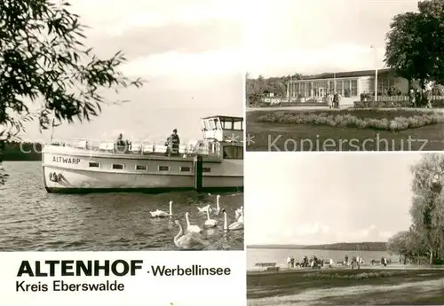 AK / Ansichtskarte Altenhof_Werbellinsee Dampferanlegestelle Seepartie Altenhof Werbellinsee