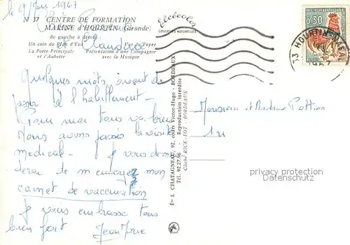 AK / Ansichtskarte Hourtin Marine dHourtin Un coin du Plan dEau La Porte Principale et lAubette Vue du Foyer Presentation dune Compagnie avec la Musique Hourtin