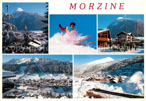 AK / Ansichtskarte Morzine Panorama Skifahren Hotel Ortsansicht Morzine