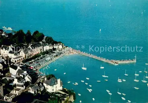 AK / Ansichtskarte Locquirec Vue aerienne Le Port et les Hotels Locquirec