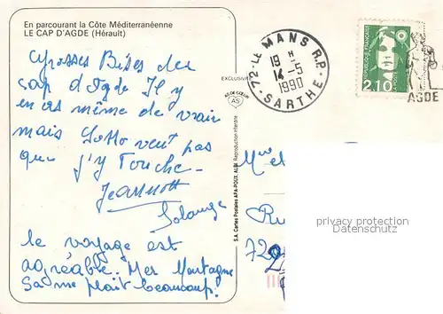 AK / Ansichtskarte Cap d_Agde Vue aerienne Surfer Panorama Cap d_Agde