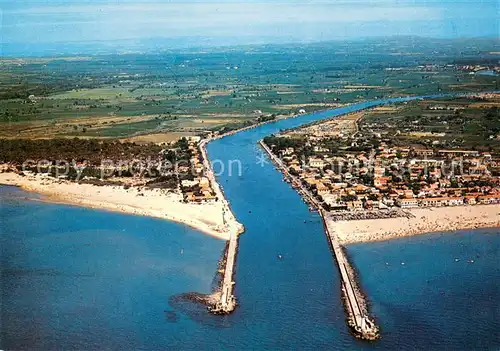 AK / Ansichtskarte Le_Grau_d_Agde Vue aerienne et La Tamarissiere Le_Grau_d_Agde