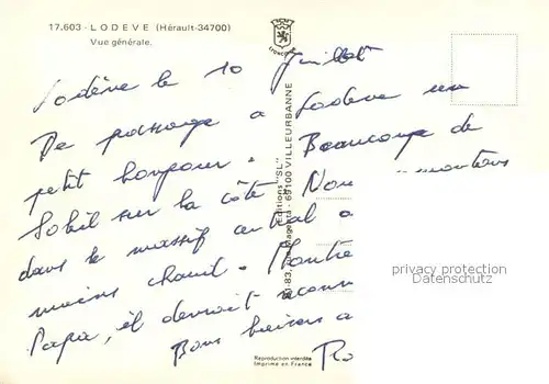 AK / Ansichtskarte Lodeve Vue generale aerienne Lodeve