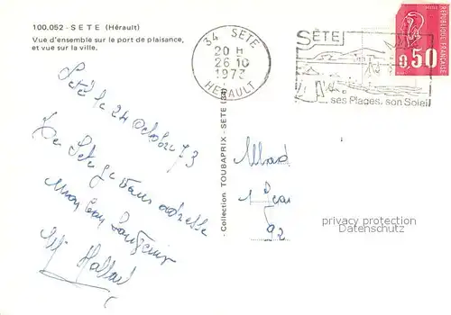 AK / Ansichtskarte Sete_Cette Vue densemble sur le port de plaisance et vue sur la ville 