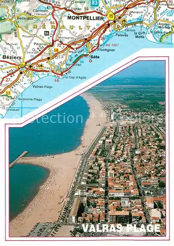 AK / Ansichtskarte Valras Plage Vue aerienne Valras Plage