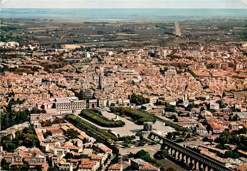 AK / Ansichtskarte Montpellier_Herault Vue aerienne lAqueduc le chateau deau le Jardin du Peyrou Montpellier Herault