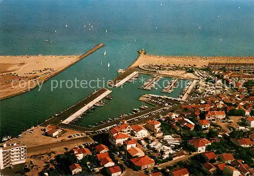 AK / Ansichtskarte Valras Plage Vue aerienne Le nouveau port Valras Plage