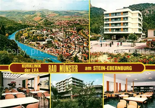 AK / Ansichtskarte Bad_Muenster_Stein_Ebernburg Kurklinik der LVA Speisesaal Panorama Nahetal Bad_Muenster