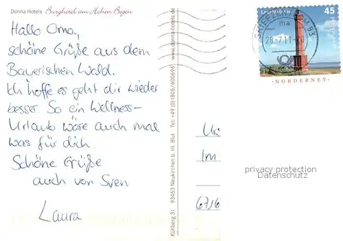 AK / Ansichtskarte Neukirchen_Heilig_Blut Donna Hotels Burghotel am Hohen Bogen Bayerischer Wald Neukirchen_Heilig_Blut