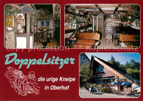 AK / Ansichtskarte Oberhof_Thueringen Doppelsitzer   die urige Kneipe Oberhof Thueringen