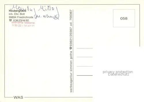 AK / Ansichtskarte Friedrichroda Heuberghaus Berggasthof am Rennsteig Friedrichroda