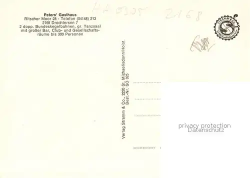 AK / Ansichtskarte Drochtersen Peters Gasthaus Drochtersen