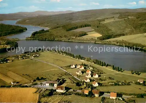 AK / Ansichtskarte Amecke Fliegeraufnahme am Sorpesee Amecke