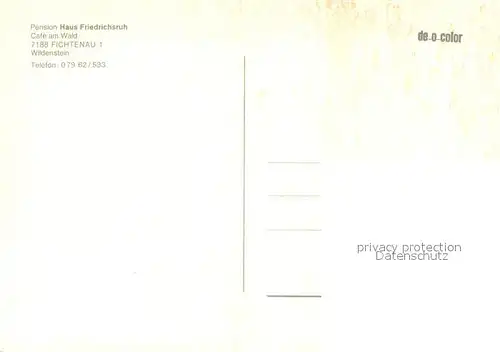 AK / Ansichtskarte Fichtenau Fliegeraufnahme Pension Haus Friedrichsruh Fichtenau