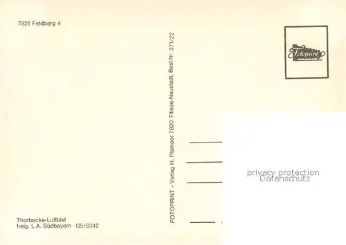 AK / Ansichtskarte Feldberg_Schwarzwald Fliegeraufnahme Falkau Feldberg Schwarzwald