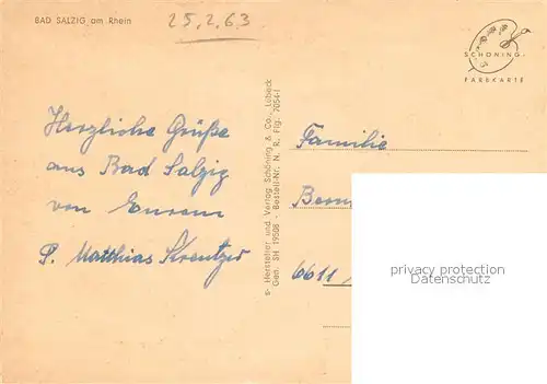 AK / Ansichtskarte Bad_Salzig Fliegeraufnahme Rheinpartie Bad_Salzig