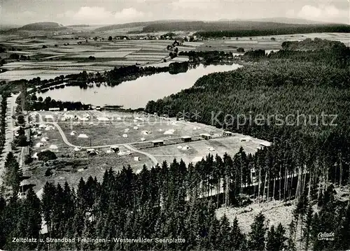 AK / Ansichtskarte Freilingen_Westerwald Fliegeraufnahme Camping Wester?lder Seenplatte Freilingen_Westerwald