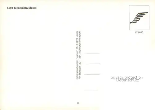 AK / Ansichtskarte Mesenich_Cochem Fliegeraufnahme Mosel Mesenich Cochem