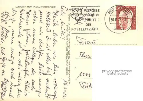 AK / Ansichtskarte Montabaur_Westerwald Fliegeraufnahme Montabaur_Westerwald