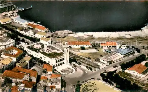 AK / Ansichtskarte Philippeville_Algerien Hotel de Ville Place Marque et le port vue aerienne Philippeville_Algerien