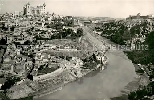 AK / Ansichtskarte Toledo_Castilla La_Mancha Vista parcial y rio Tajo vista aerea Toledo_Castilla La_Mancha