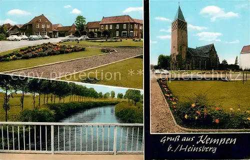 AK / Ansichtskarte Kempen_Niederrhein Ortsmotiv Kirche Partie am Fluss Kempen Niederrhein