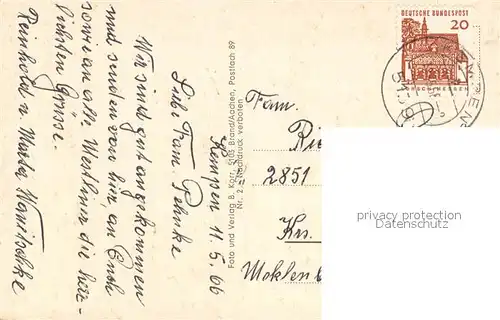 AK / Ansichtskarte Kempen_Niederrhein Ortsmotiv Kirche Partie am Fluss Kempen Niederrhein