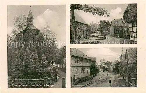 AK / Ansichtskarte Bruennighausen_Hameln Kirche Ortsstrasse Bruennighausen Hameln