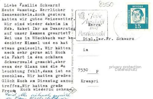 AK / Ansichtskarte Plattling_Isar_Bayern Denkmal Zentrum mit Kirche Isar Bruecke Plattling_Isar_Bayern