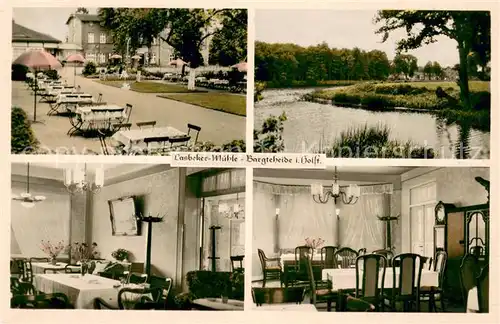 AK / Ansichtskarte Bargteheide Oasbeker Muehle Restaurant Cafe Partie am Wasser Bargteheide