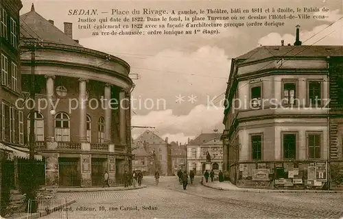 AK / Ansichtskarte Sedan_Ardennes Place du Rivage Theatre Palais de Justice Sedan Ardennes