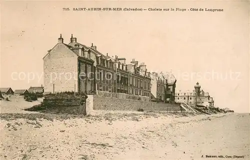 AK / Ansichtskarte Saint Aubin sur Mer_Calvados Chalets sur la plage Cote de Langrune Saint Aubin sur Mer