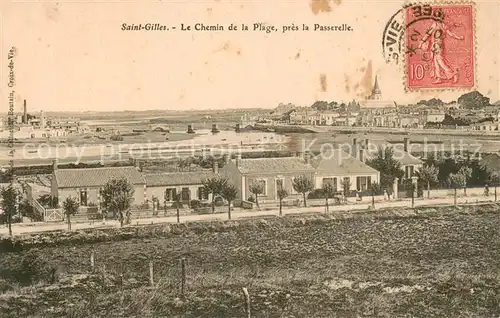 AK / Ansichtskarte Saint Gilles Croix de Vie_Vendee Chemin de la plage pres la Passerelle Saint Gilles Croix de Vie