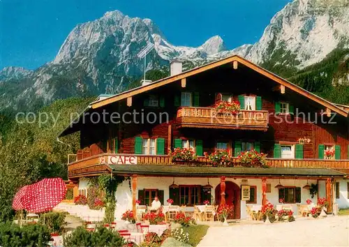 AK / Ansichtskarte Ramsau_Berchtesgaden Gaestehaus Cafe Marxen Alpen Ramsau Berchtesgaden