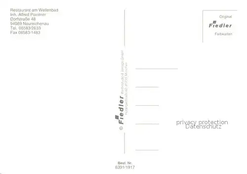 AK / Ansichtskarte Neureichenau Restaurant am Wellenbad Neureichenau