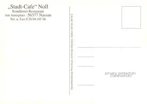 AK / Ansichtskarte Nassau_Lahn Stadt Caf? Noll Nassau_Lahn