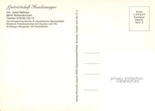 AK / Ansichtskarte Rothenkirchen_Oberfranken Gastwirtschaft Hauckensepper Rothenkirchen Oberfranken
