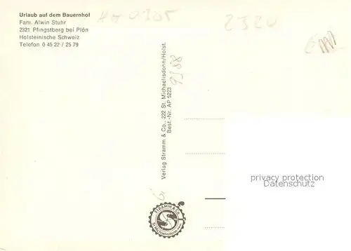 AK / Ansichtskarte Pfingstberg Pl?n Urlaub auf dem Bauernhof Pfingstberg