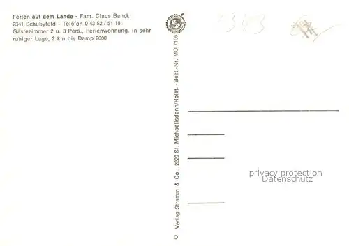 AK / Ansichtskarte Schubyfeld Ferien auf dem Lande 