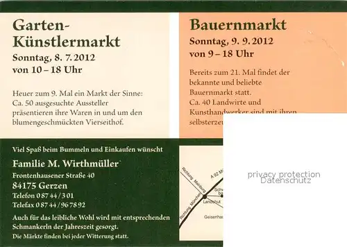 AK / Ansichtskarte Gerzen Gartenmarkt Bauernmarkt Gerzen