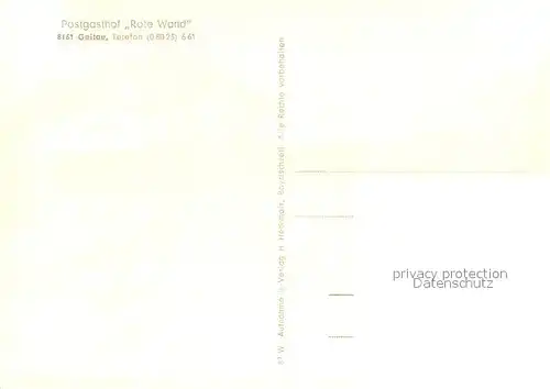 AK / Ansichtskarte Geitau Postgasthof Rote Wand Geitau