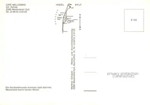 AK / Ansichtskarte Westerland_Sylt Caf? Wellenbad Westerland_Sylt