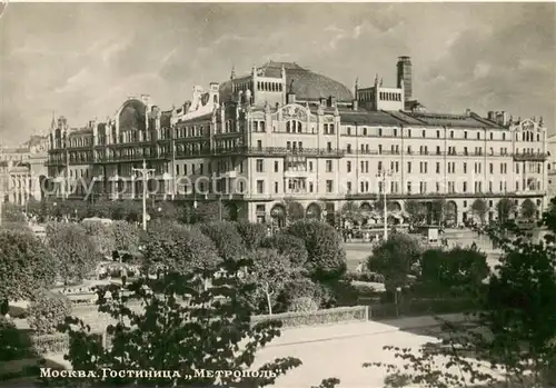AK / Ansichtskarte Moskau_Moscou Hotel Metropol Moskau Moscou