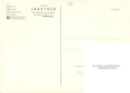 AK / Ansichtskarte Walkersbrunn Obsthandel Trautner Fliegeraufnahme Walkersbrunn