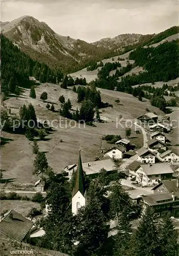 AK / Ansichtskarte Unterjoch Panorama Allgaeuer Alpen Unterjoch