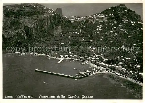 AK / Ansichtskarte Capri Panorama della Marina Grande dall aereo Capri