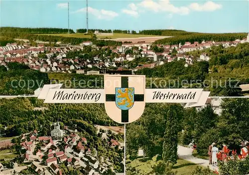 AK / Ansichtskarte Marienberg_Westerwald Panorama Kneippbad Parkanlagen Fliegeraufnahme Marienberg_Westerwald