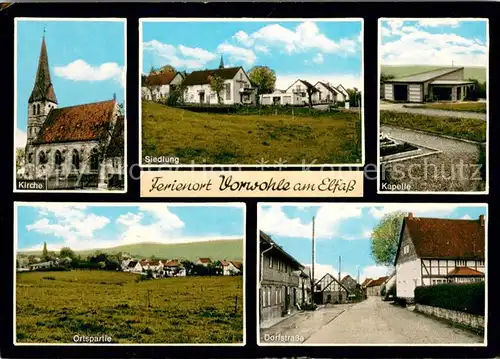 AK / Ansichtskarte Vorwohle Ferienort am Elfass Kirche Kapelle Dorfstrasse Panorama Vorwohle