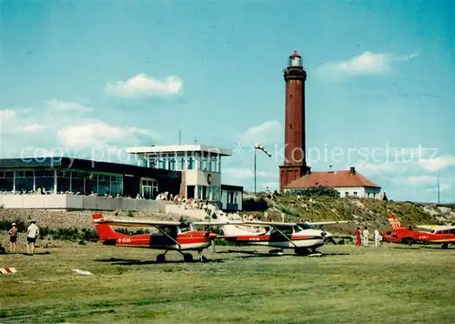 AK / Ansichtskarte Norderney_Nordseebad Flugplatz am Leuchtturm Norderney_Nordseebad