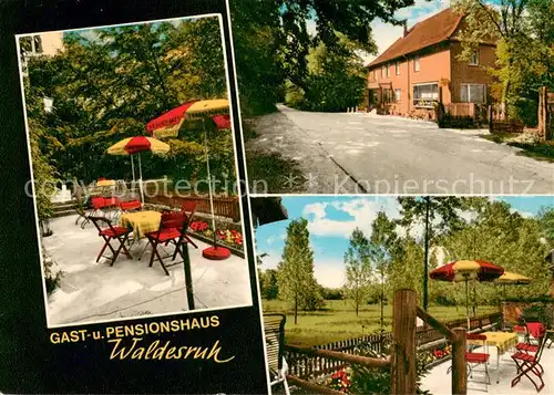 AK / Ansichtskarte Bostelwiebeck Gast  und Pensionshaus Waldesruh Terrasse Lueneburger Heide Bostelwiebeck